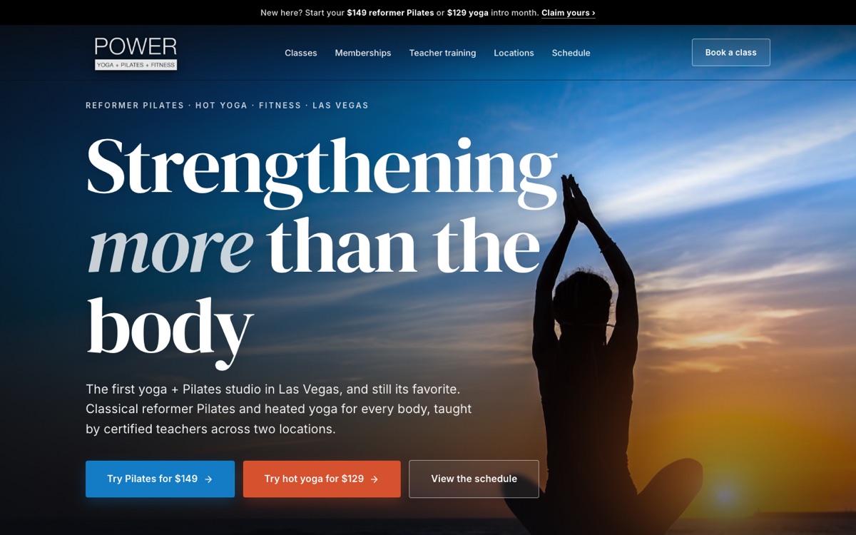 Power Yoga LV redesign