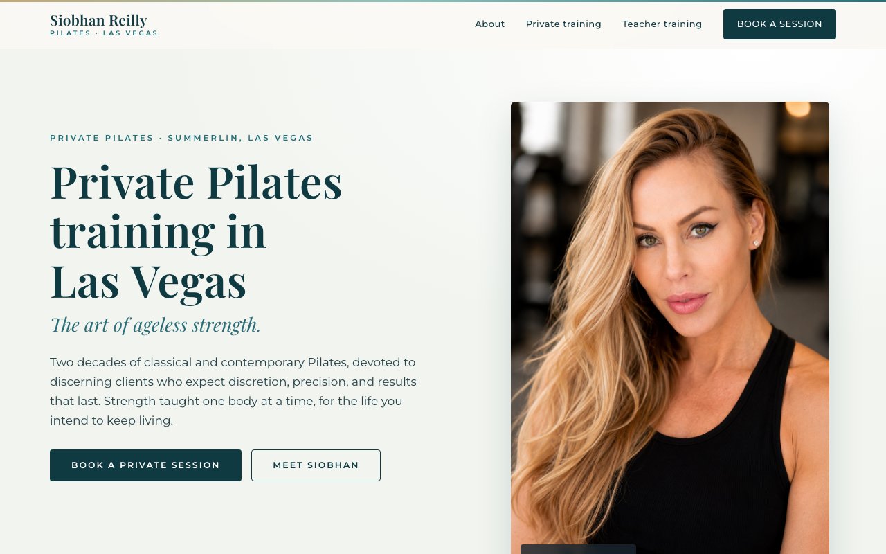 Siobhan Pilates redesign